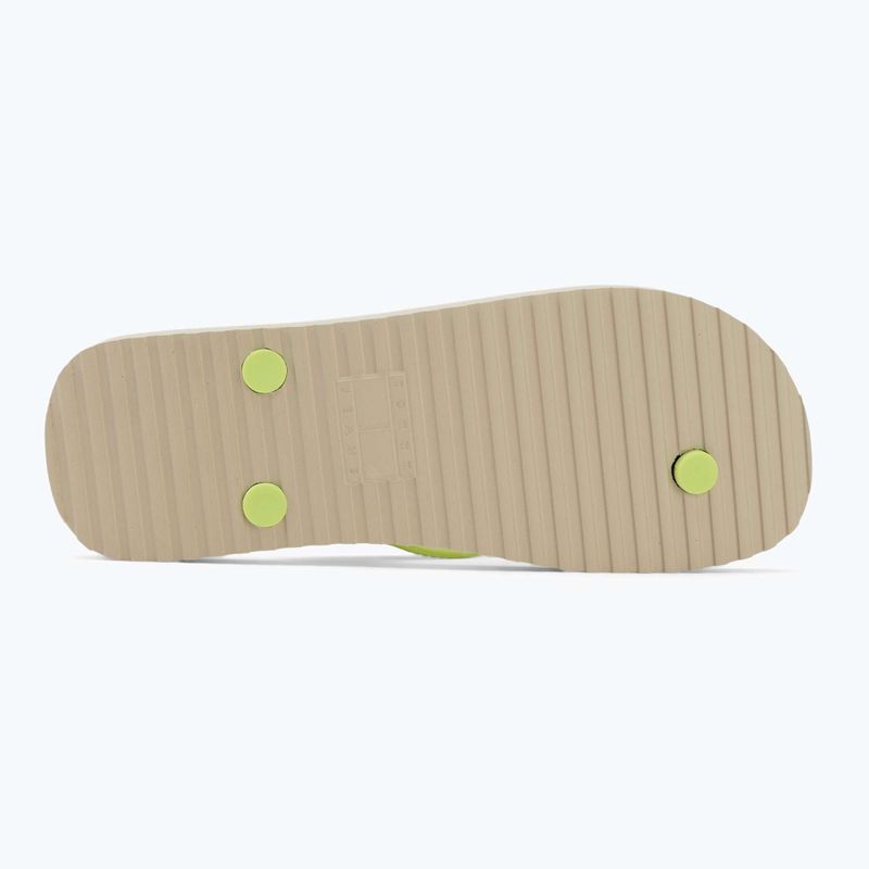 Dámske žabky Tommy Jeans Logo Summer white clay/lime essence 4