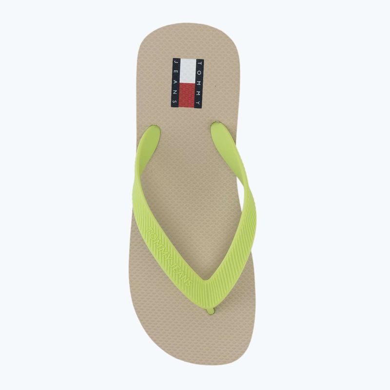 Dámske žabky Tommy Jeans Logo Summer white clay/lime essence 5