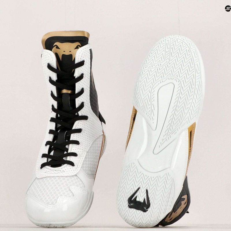 Boxerská obuv Venum Elite white/black/gold 8