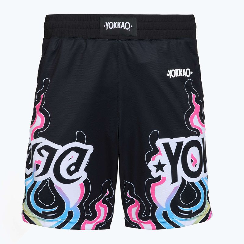 Pánske tréninkové šortky YOKKAO Flames Workout black