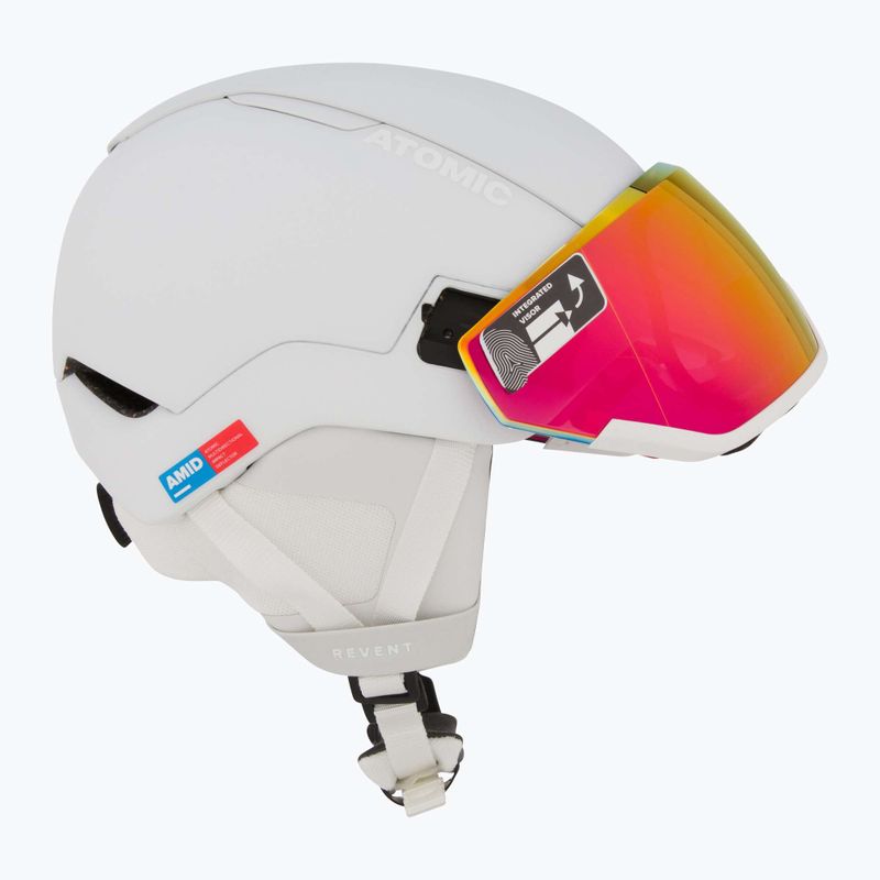 Lyžiarska prilba Atomic Revent GT Amid Visor HD white heather/red hd 6