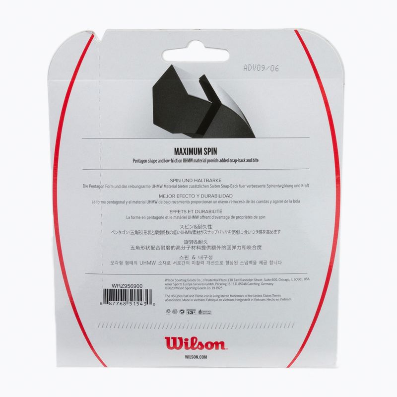 Tenisová struna Wilson Revolve Spin 17 Set 12,2 m sivá WRZ956900+ 2