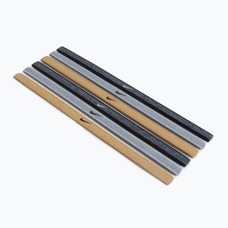 Nike Swoosh Sport Metalické čelenky 6 ks sivo-zlaté N1002008-097