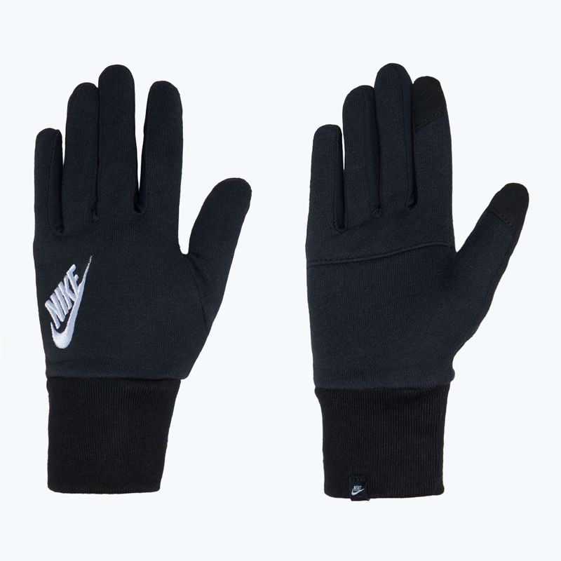 Dámske bežecké rukavice Nike Club Fleece black/white 2