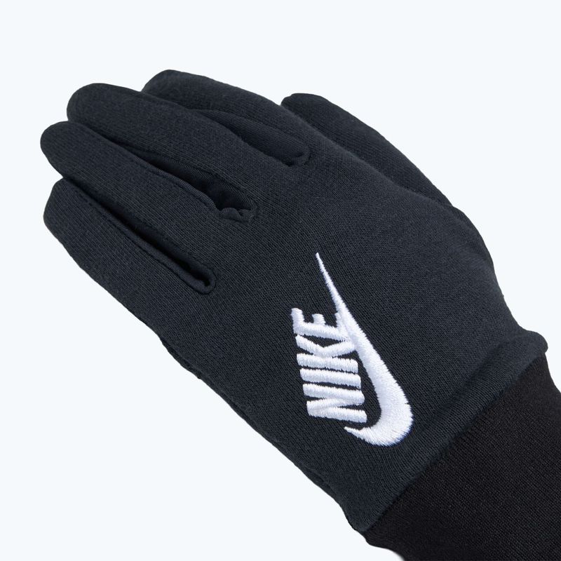 Dámske bežecké rukavice Nike Club Fleece black/white 4