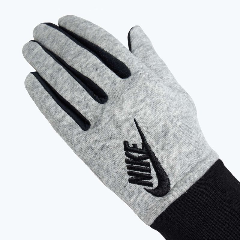 Dámske bežecké rukavice Nike Club Fleece grey heather/black/black 4