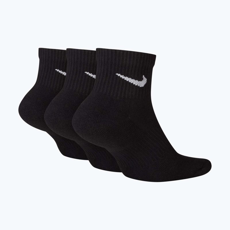 Ponožky Nike Everyday Plus Cushioned Ankle 3 páry black/white 2