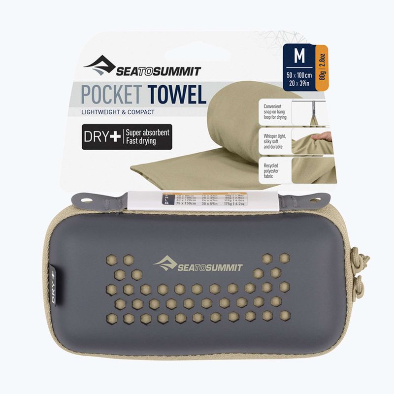 Rýchloschnúci uterák Sea to Summit Pocket Towel beluga 5