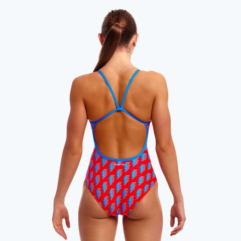Dámske jednodielne plavky Funkita Single Strap One Piece hot volt 4