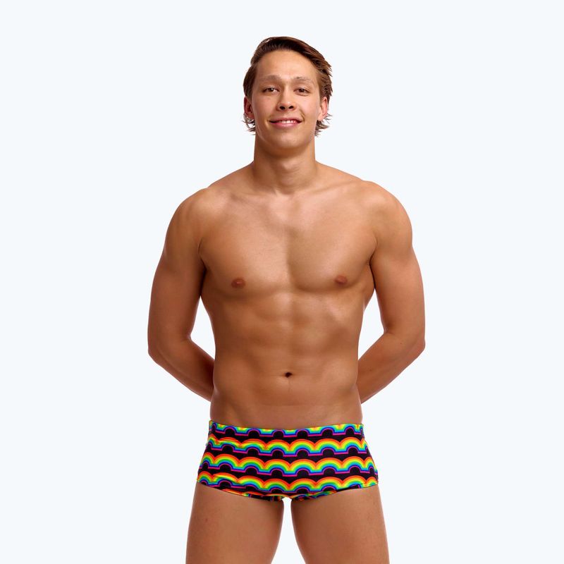 Pánske plavecké boxerky Funky Trunks Sidewinder Trunks rainbowie 3