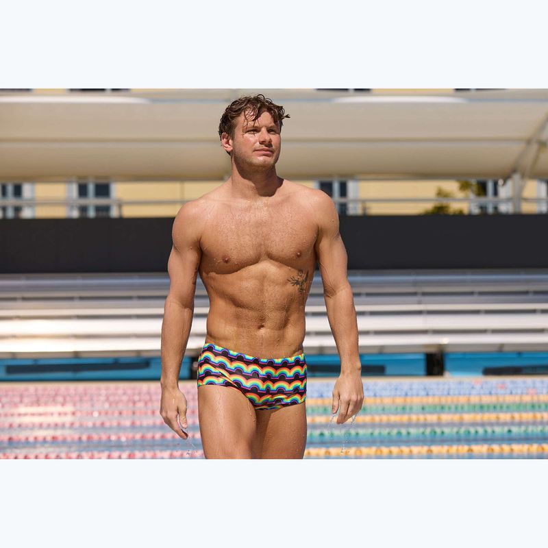 Pánske plavecké boxerky Funky Trunks Sidewinder Trunks rainbowie 7