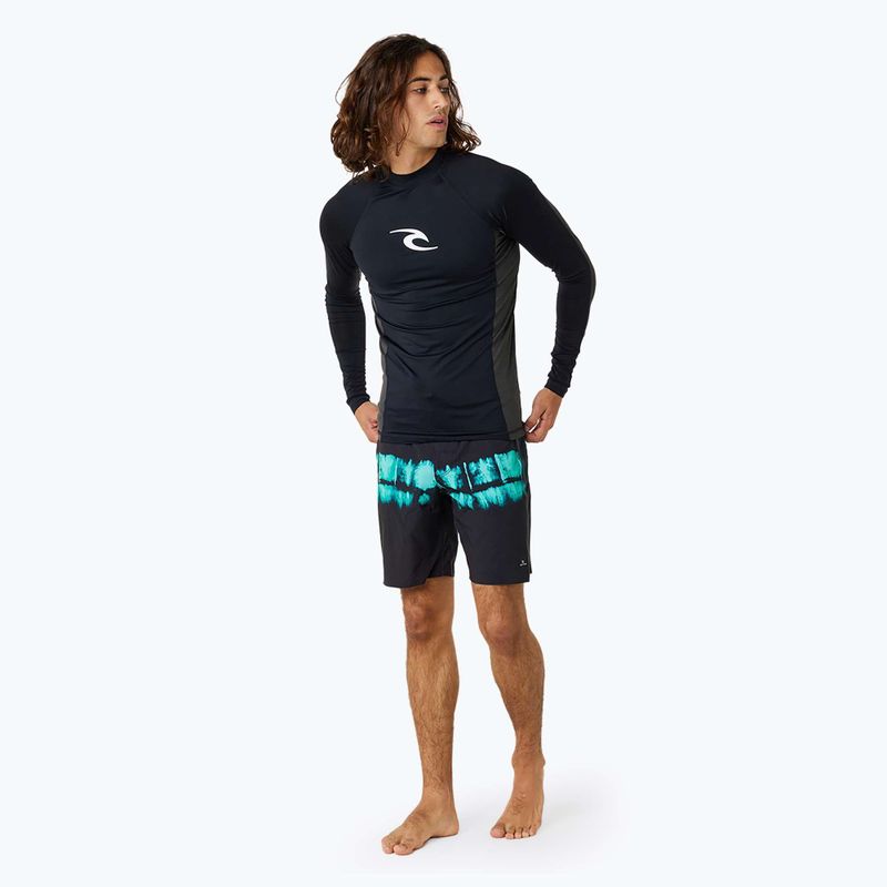 Pánske plavky Rip Curl Waves Upf Perf L/S s dlhým rukávom black 2