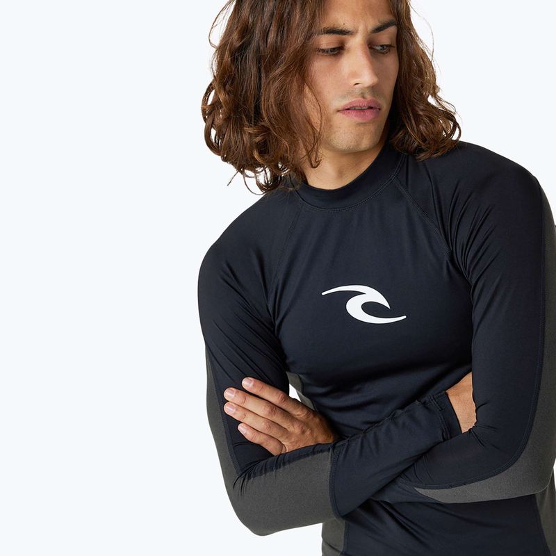 Pánske plavky Rip Curl Waves Upf Perf L/S s dlhým rukávom black 5