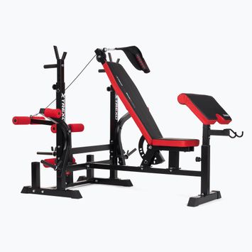 Posilňovacia lavica XTREXO BenchFit Max so stojanom a bicepsovým pultom black