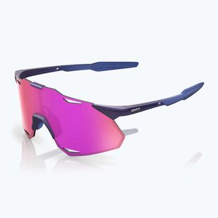 Slnečné okuliare 100% Hypercraft XS satin storm metallic/purple mirror