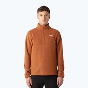Pánska fleecová mikina The North Face Glacier Fleece 1/4 Zip burnt umber