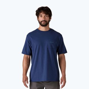 Pánske  tričko Patagonia Boardshort Logo Pocket Responsibili clement blue