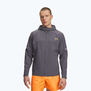 Pánska športová bunda Under Armour Tech Utility Woven castlerock/orange bloc