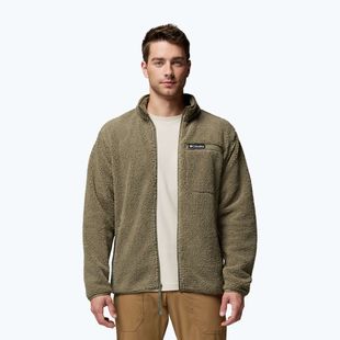 Pánska fleecová bunda Columbia Rugged Ridge High Pile Full Zip stone green