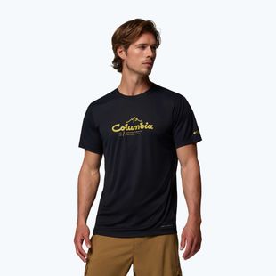 Pánske tričko Columbia Zero Rules Light Graphic Crew black/scripted peaks