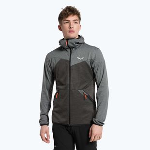 Salewa pánska fleecová mikina Puez Melange PL FZ Hoody šedá 00-0000027386