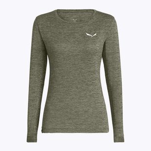 Dámske tričko longsleeve Salewa Puez Melange Dry faded green melange