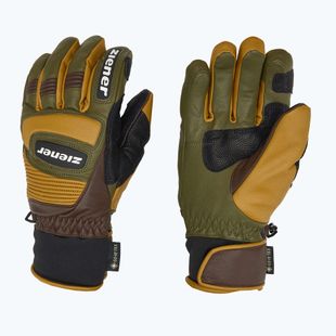 Pánske lyžiarske rukavice ZIENER Guard GTX + Gore Grip PR alpine dark/brown