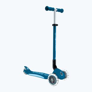 Detská trojkolka Globber Primo Foldable Plus Lights benzínová modrá