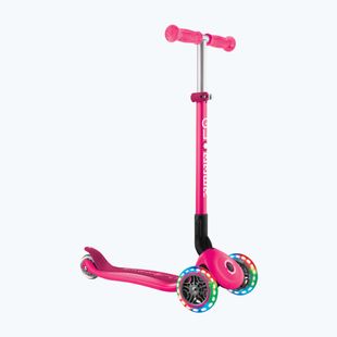 Detská trojkolesová kolobežka Globber Primo Foldable Lights fuchsia