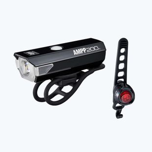 Sada bicyklových svetiel CatEye AMPP 200 HL-EL042RC / ORB TL-LD160 black