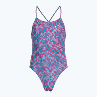 Detské jednodielne plavky Nike Hydrastrong Lace Up Back university blue