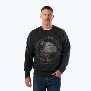 Pánska mikina Pitbull Strenght & Respect Crewneck washed dark graphite