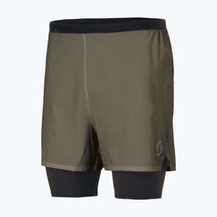 Pánske bežecké šortky SCOTT Hybrid Endurance Tech wood grey/black