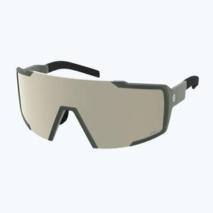 Slnečné okuliare SCOTT Shield khaki green/amp white chrome