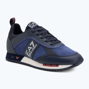 Topánky EA7 Emporio Armani Black & White Suede sky captain / deep cobal / mineral