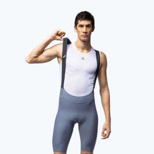 Pánske cyklistické šortky Alé Go Bibshorts steel