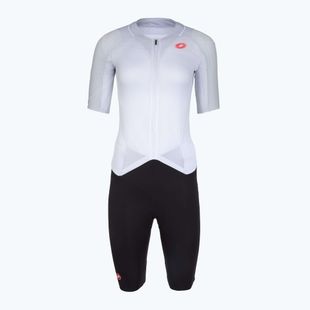 Dámska cyklistická kombinéza Castelli Free Sanremo 3 SS in white/black