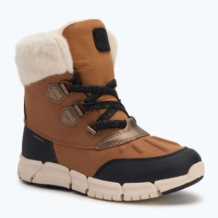 Geox Flexyper ABX whisky / black detské snehové topánky
