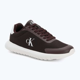 Dámske topánky Calvin Klein YW0YW01750 3 Eva Runner Mesh MG brown out/green haze