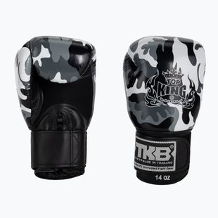 Boxerské rukavice Top King Muay Thai Empower sivé TKBGEM-03A-GY